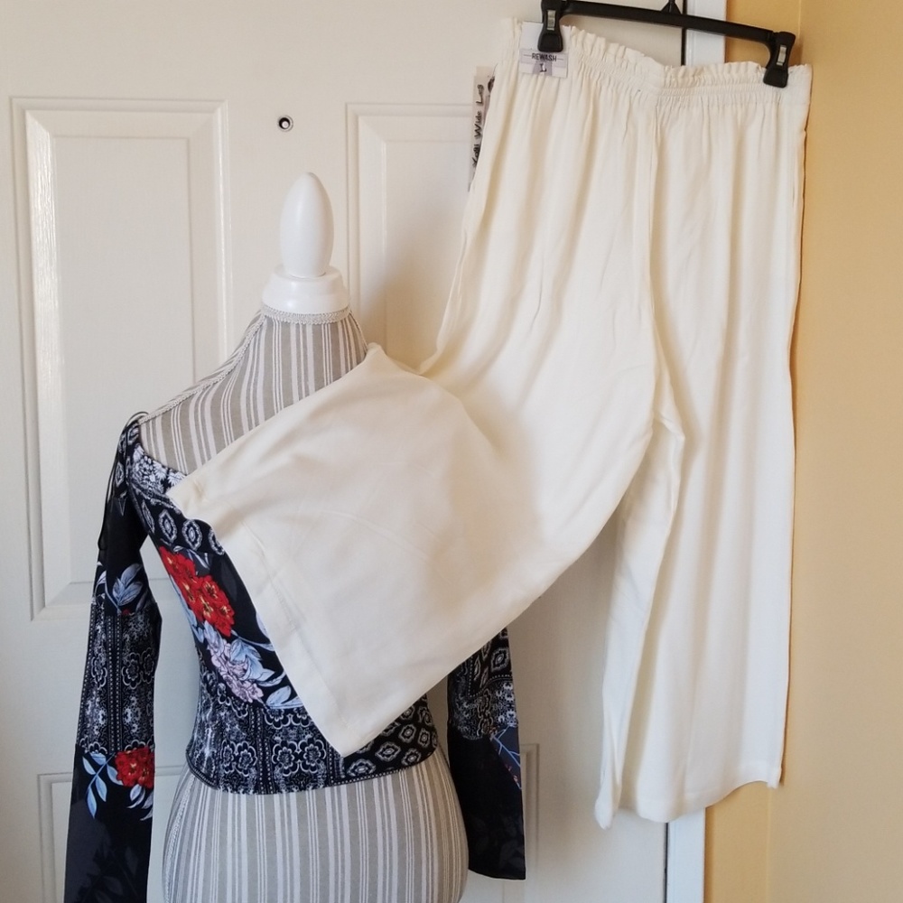 Rewash brand LA,  wide leg pants,  Sz L